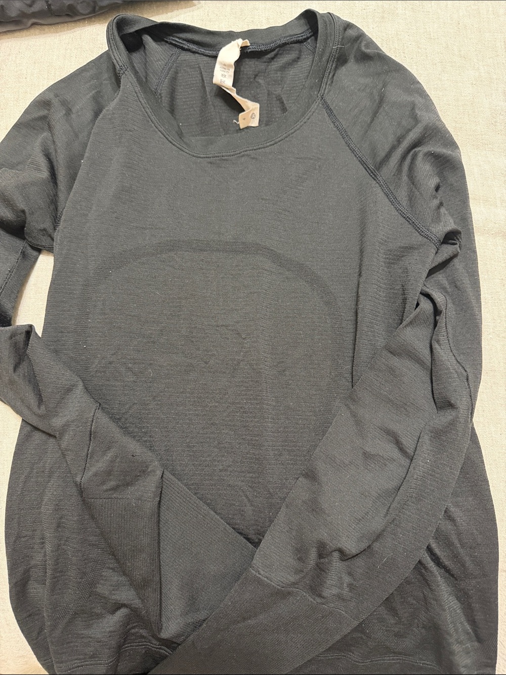 lululemon athletica Black Long-Sleeve Scoop Neck Top
